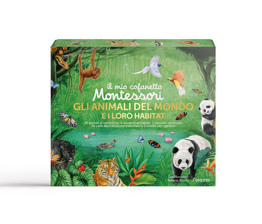 IL MIO COFANETTO MONTESSORI DEGLI ANIMALI DEL MONDO E I LORO HABITAT